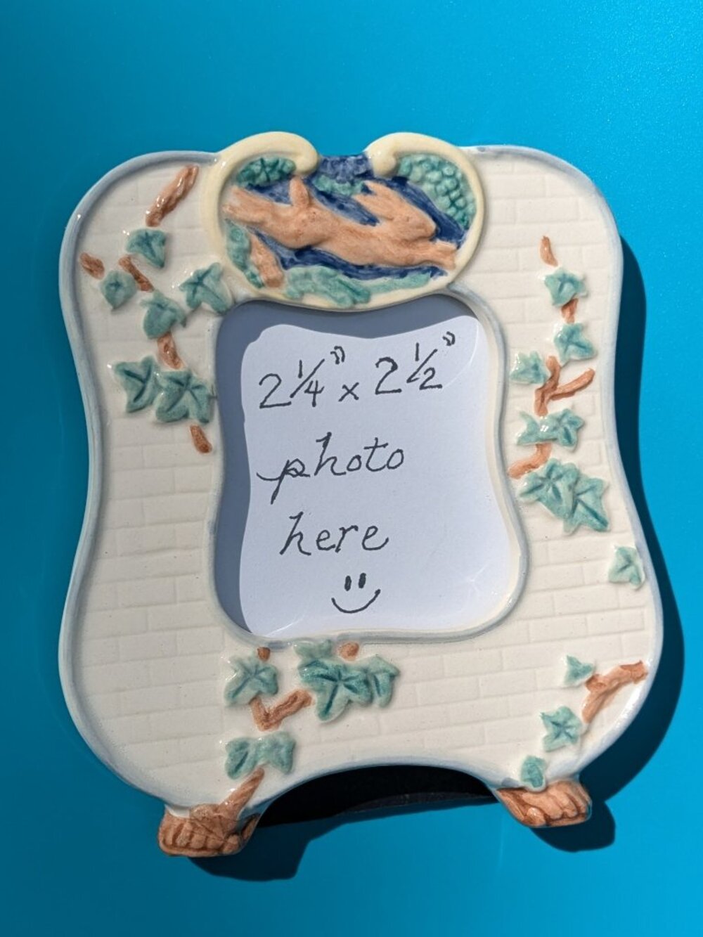 Terragraphics Porcelain Bunny Tabletop Photo Frame